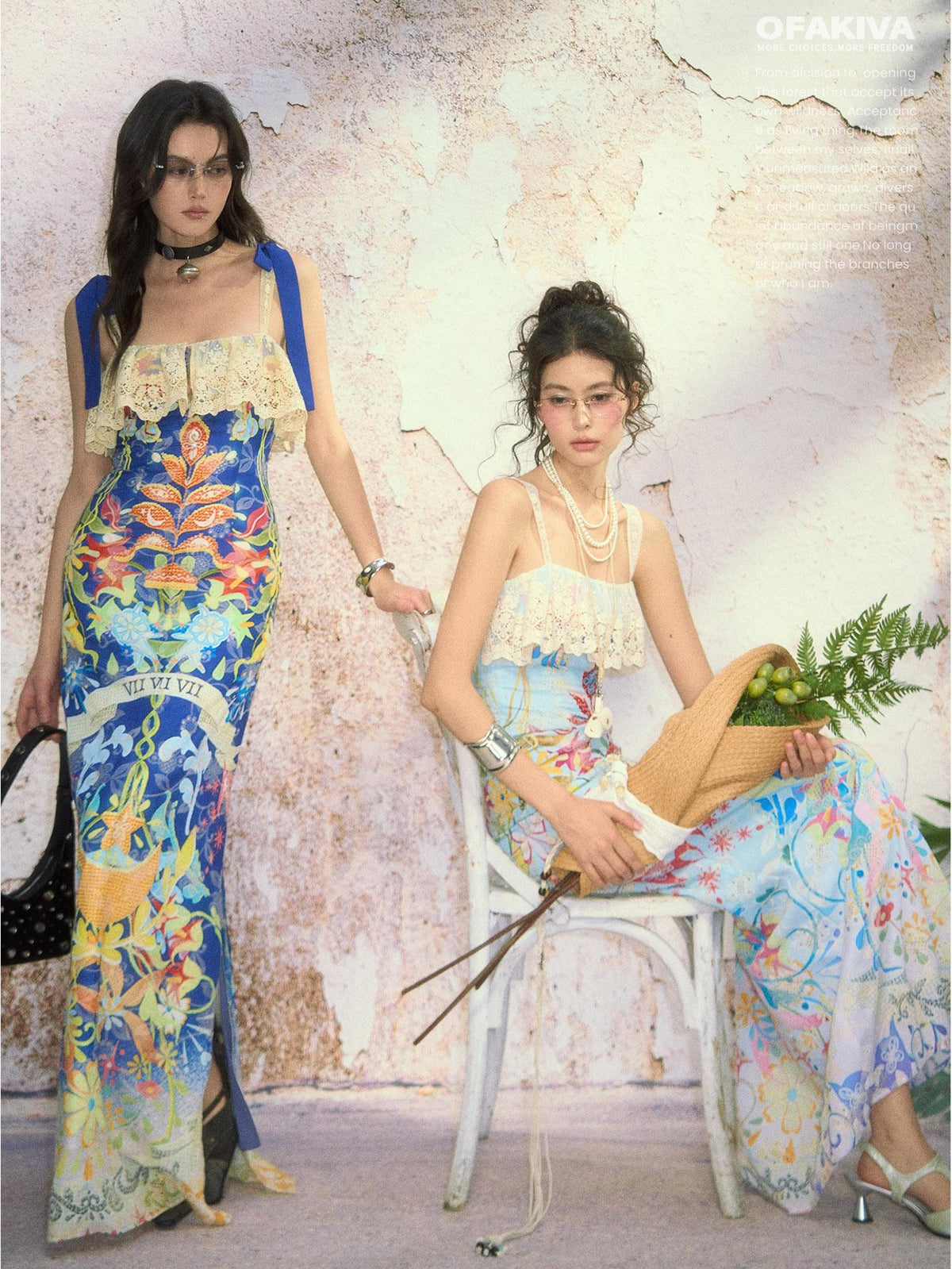 OfAkiva Embroidered Lace Cutout Tarot Print Women&