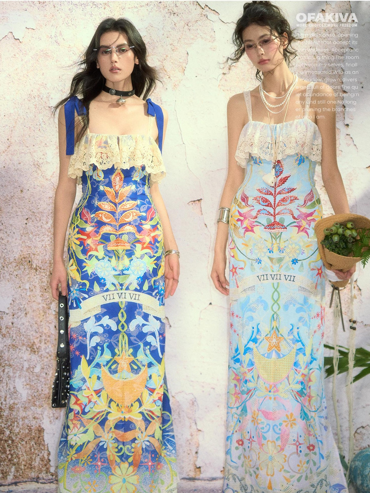 OfAkiva Embroidered Lace Cutout Tarot Print Women&