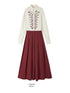 OfAkiva_Embroidered_Ruched_Waist_Colorblock_Shirt_Women&