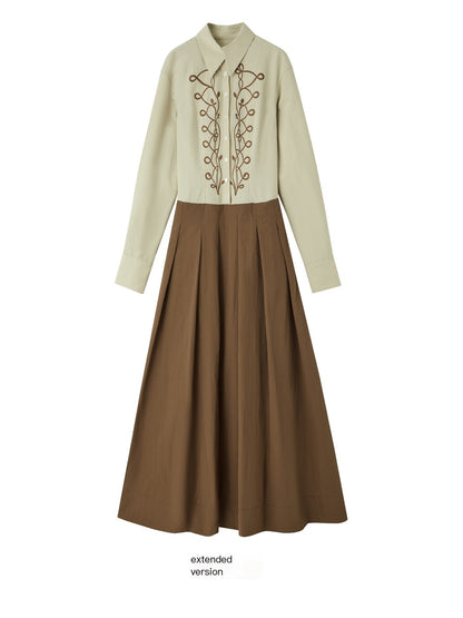 OfAkiva_Embroidered_Ruched_Waist_Colorblock_Shirt_Women&