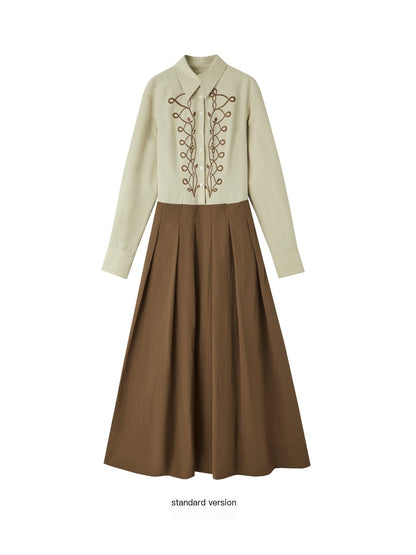 OfAkiva_Embroidered_Ruched_Waist_Colorblock_Shirt_Women&
