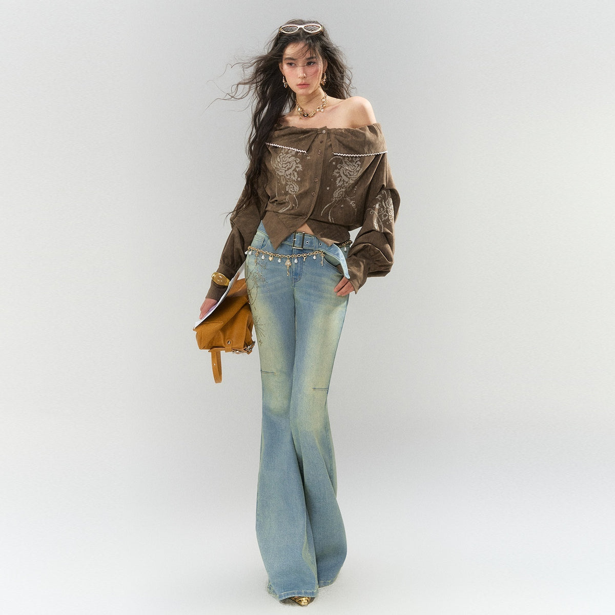 OfAkiva_Embroidered_Suede_Off_Shoulder_Slim_Fit_Women&