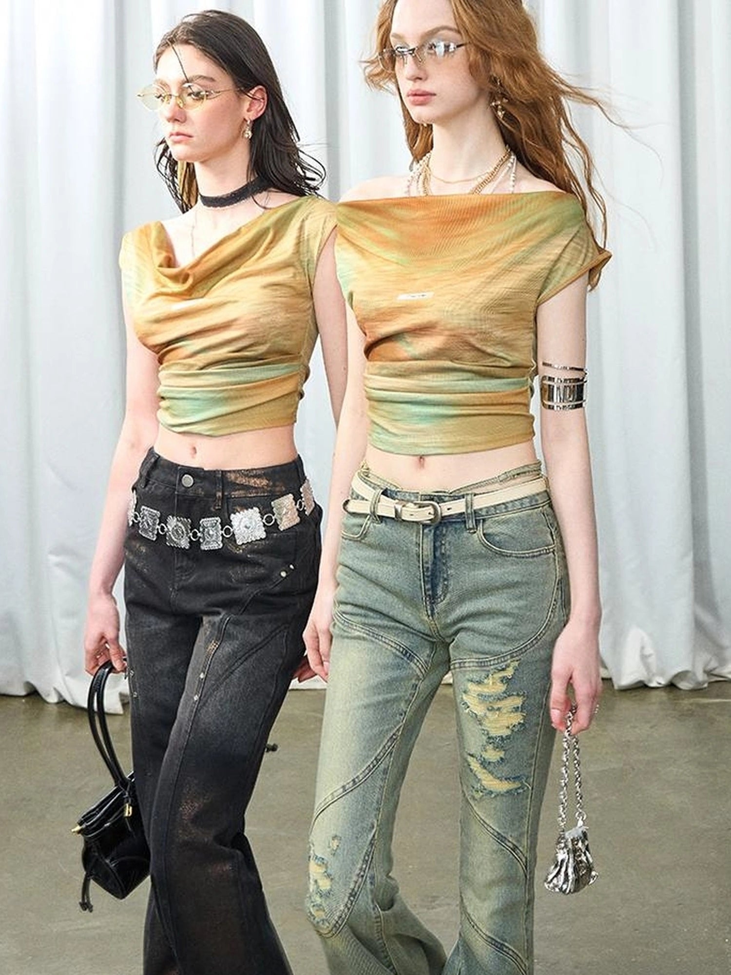 Evening At Argenteuil Oil Painting V-Neck T-Shirt