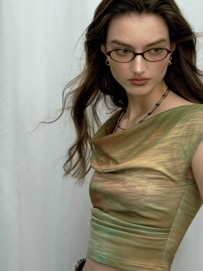 Evening At Argenteuil Oil Painting V-Neck T-Shirt