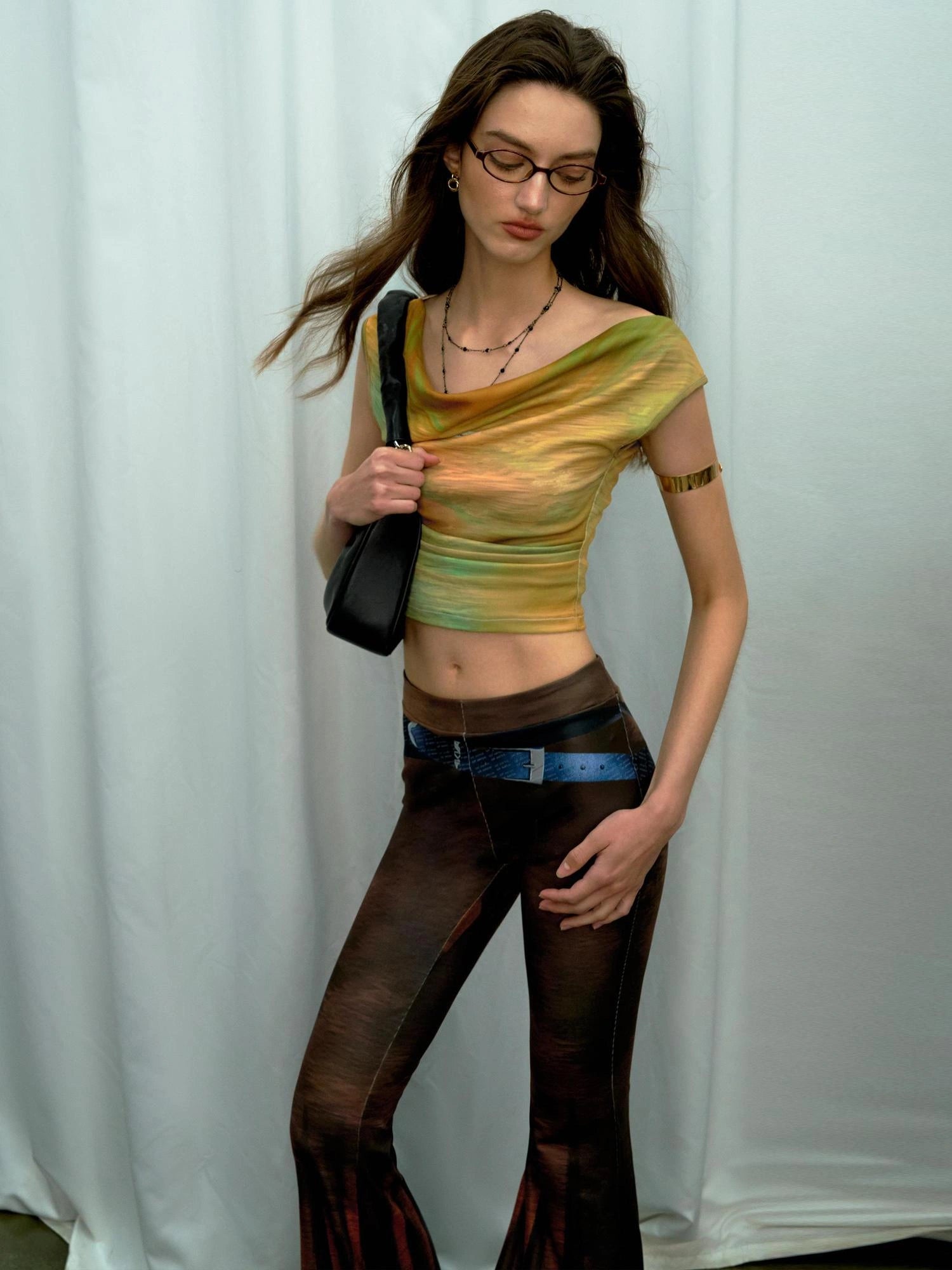 Evening At Argenteuil Oil Painting V-Neck T-Shirt