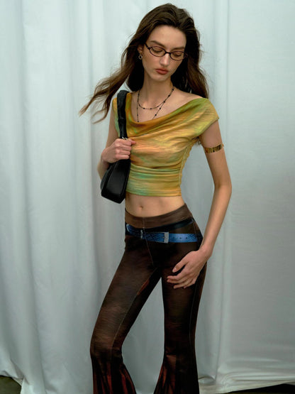 Evening At Argenteuil Oil Painting V-Neck T-Shirt