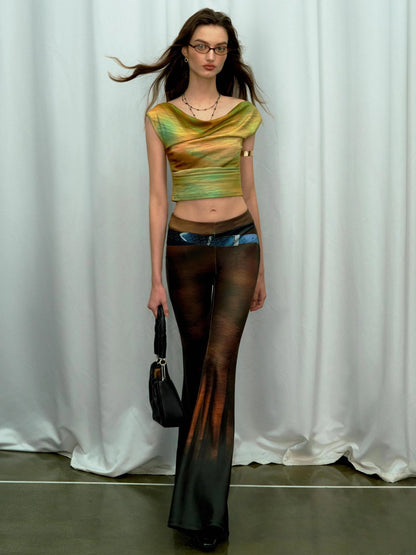 Evening At Argenteuil Oil Painting V-Neck T-Shirt