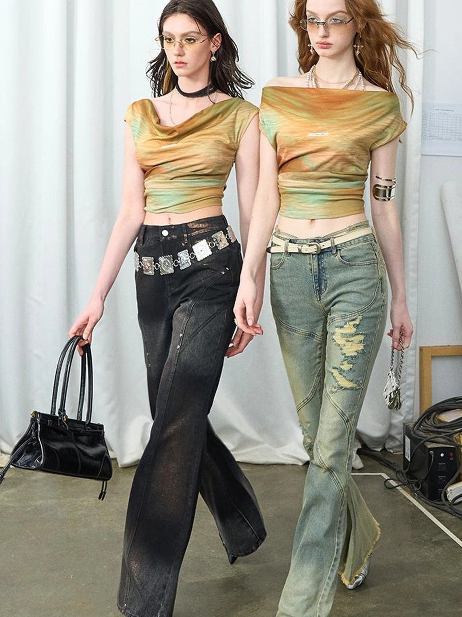 Evening At Argenteuil Oil Painting V-Neck T-Shirt