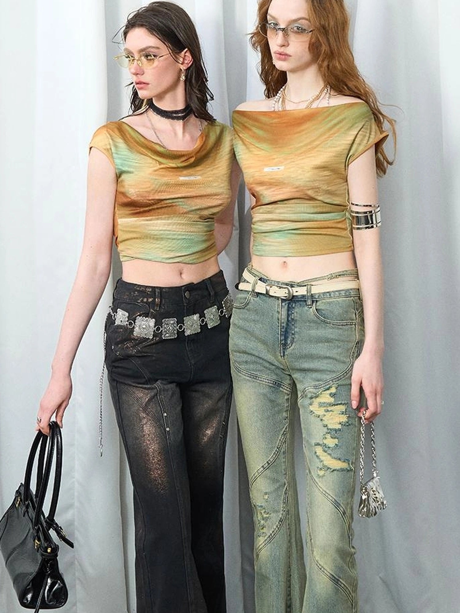 Evening At Argenteuil Oil Painting V-Neck T-Shirt