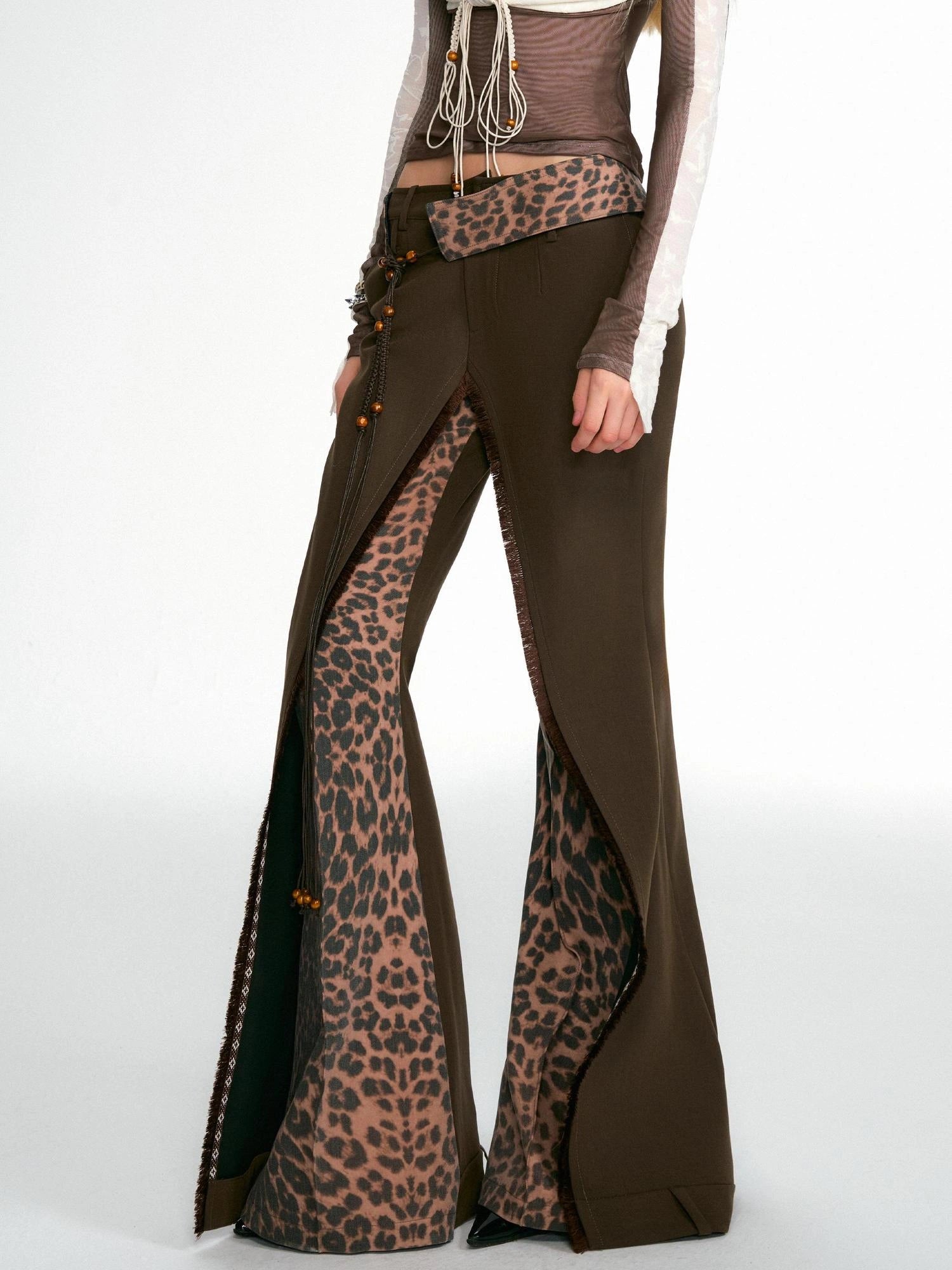 OfAkiva Fakiva Double Layer Fringe Trousers