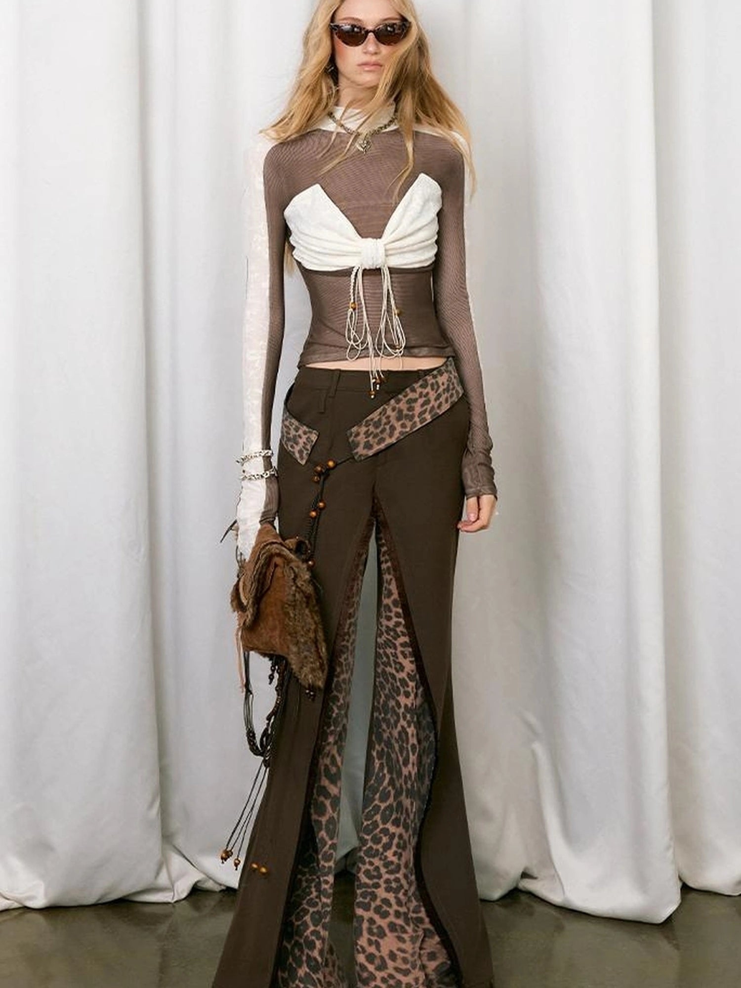 OfAkiva Fakiva Double Layer Fringe Trousers