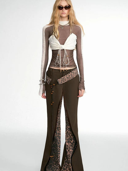 OfAkiva Fakiva Double Layer Fringe Trousers