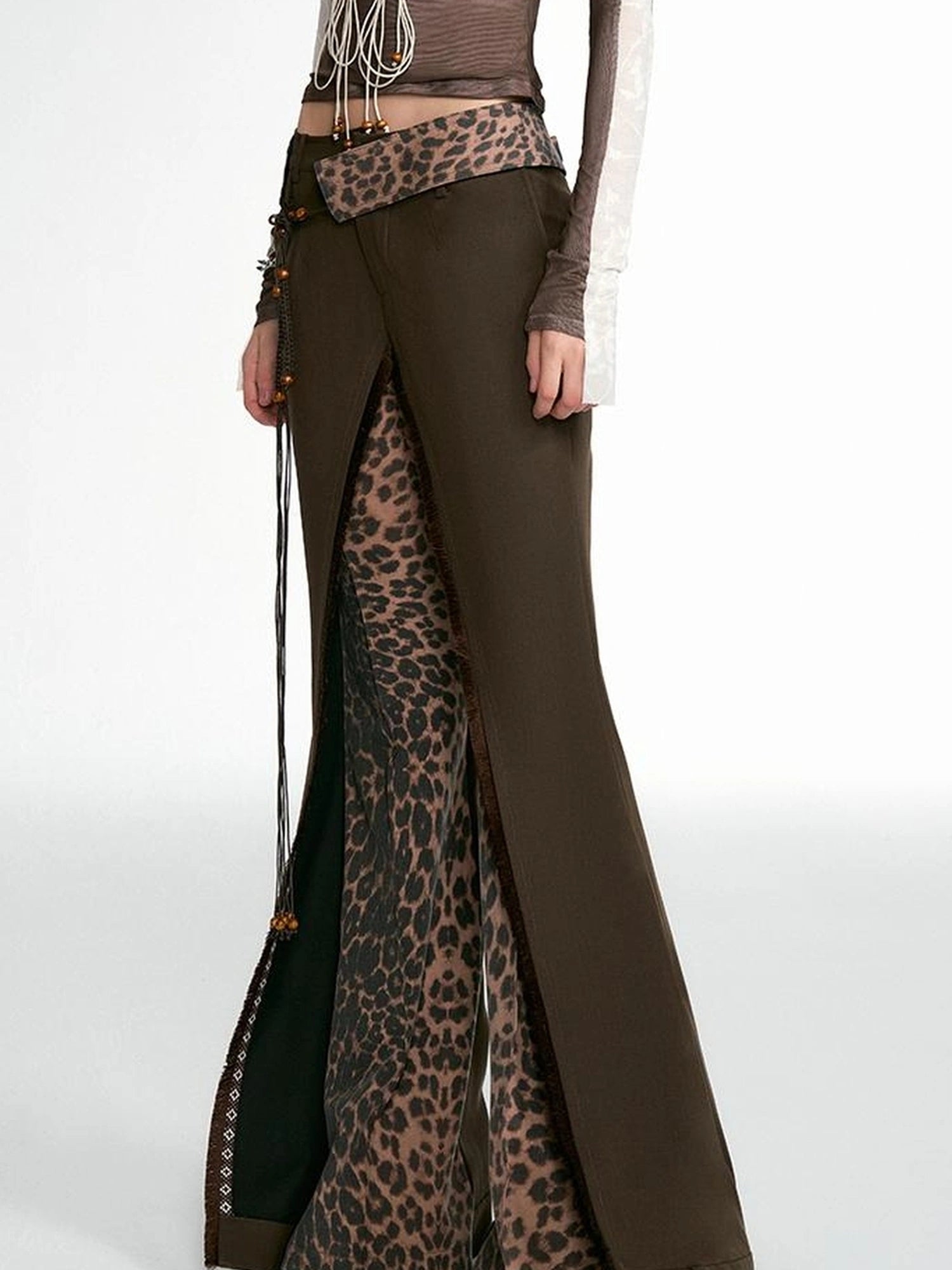 OfAkiva Fakiva Double Layer Fringe Trousers