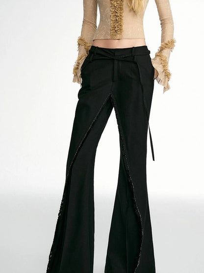 OfAkiva Fakiva Double Layer Fringe Trousers
