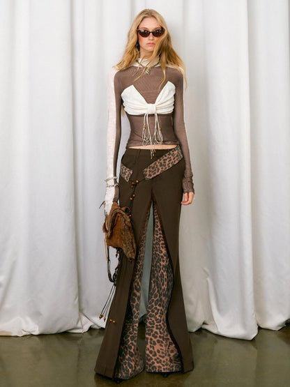 OfAkiva Fakiva Double Layer Fringe Trousers