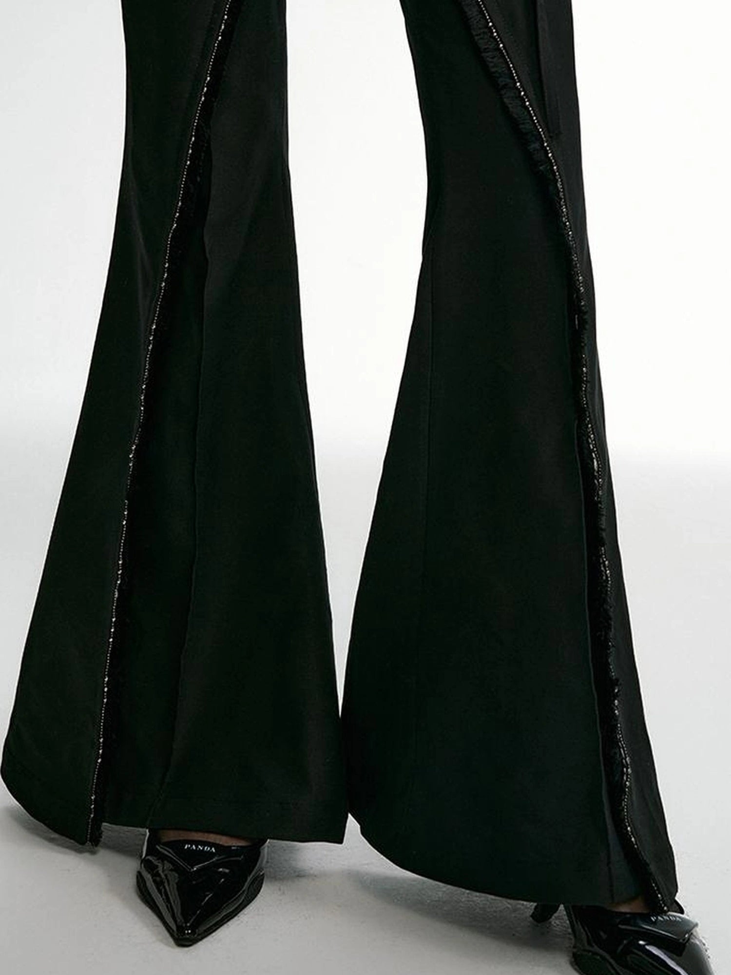 OfAkiva Fakiva Double Layer Fringe Trousers