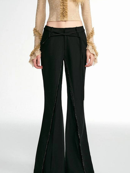 OfAkiva Fakiva Double Layer Fringe Trousers