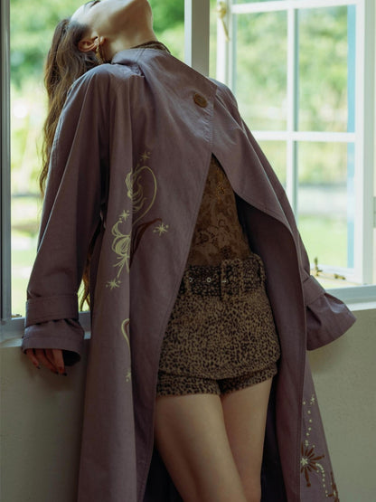 OfAkiva Floral Embroidered Mandarin Collar Women&
