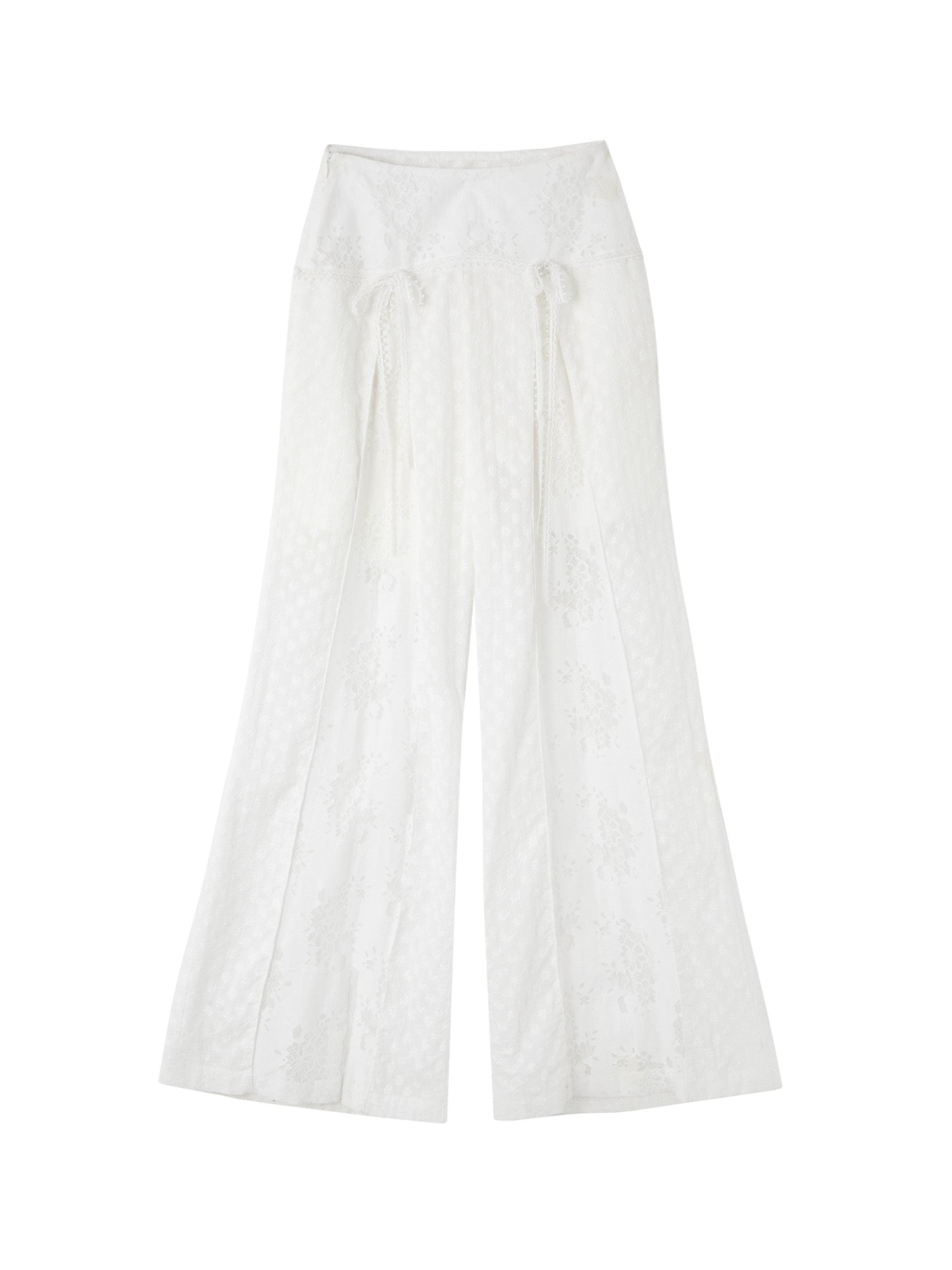 OfAkiva Floral Patchwork Lace Cutout Wide Waist Women&