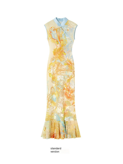 OfAkiva_Floral_Print_Cheongsam_Mermaid_Women&