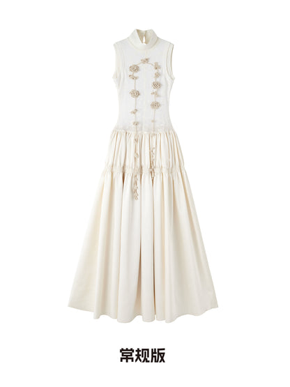 OfAkiva_Floral_Vine_Smocked_Floral_Print_V-neck_T-shirt_Long_Sleeve_Dress_MISSTT