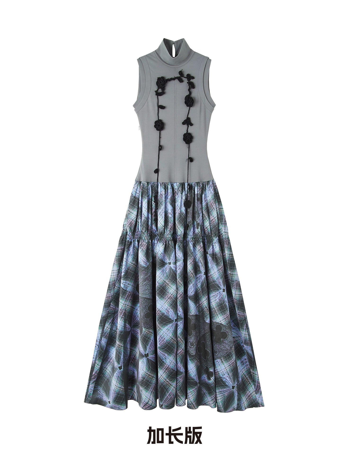 OfAkiva_Floral_Vine_Smocked_Floral_Print_V-neck_T-shirt_Long_Sleeve_Dress_MISSTT