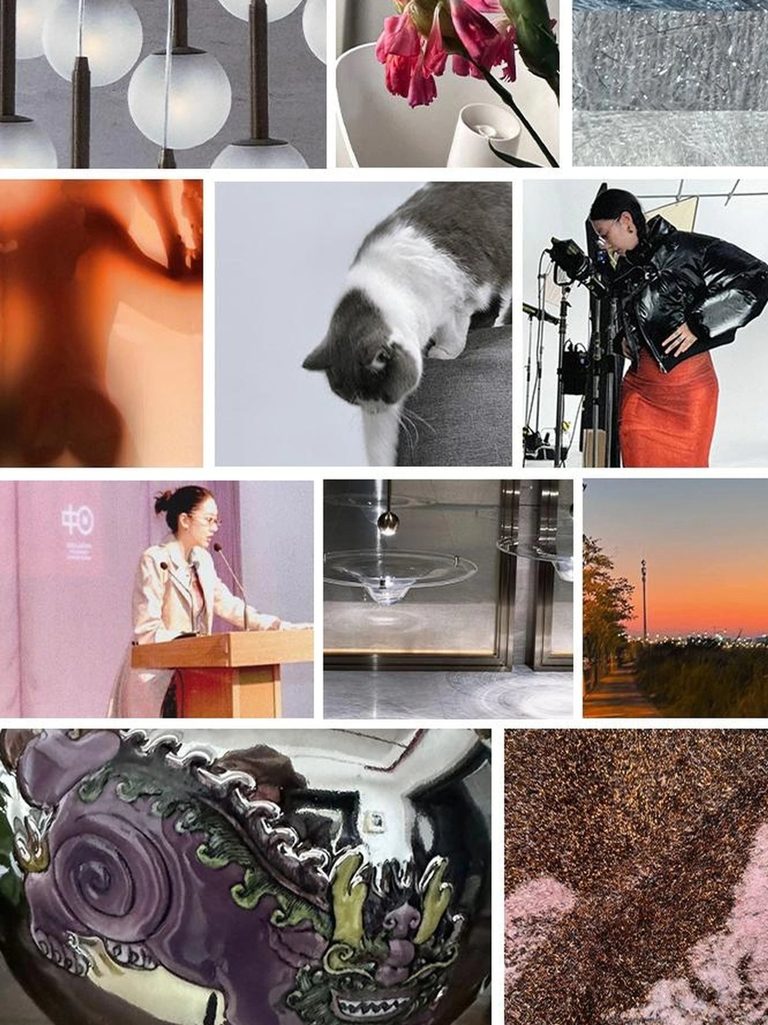 OfAkiva Fluid Sheen Metallic Short Puffer