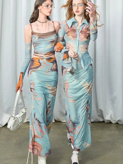 OfAkiva Gagosian Print Embroidered Shirt