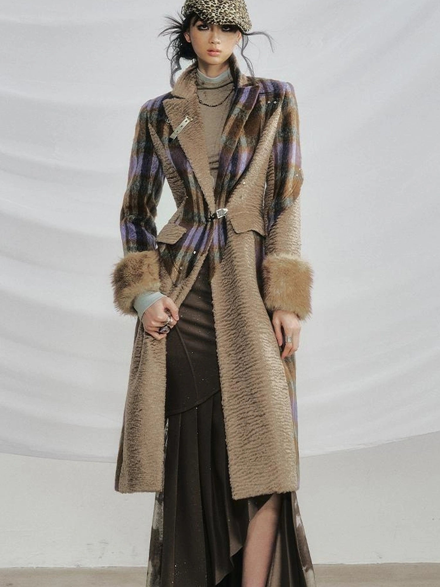 OfAkiva Galaxy Glitter Pleated Mermaid Skirt