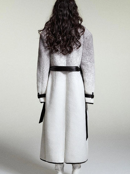 OfAkiva Gradient Quilted Wool Coat