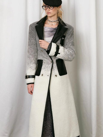 OfAkiva Gradient Quilted Wool Coat