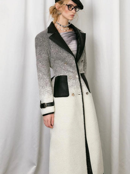 OfAkiva Gradient Quilted Wool Coat