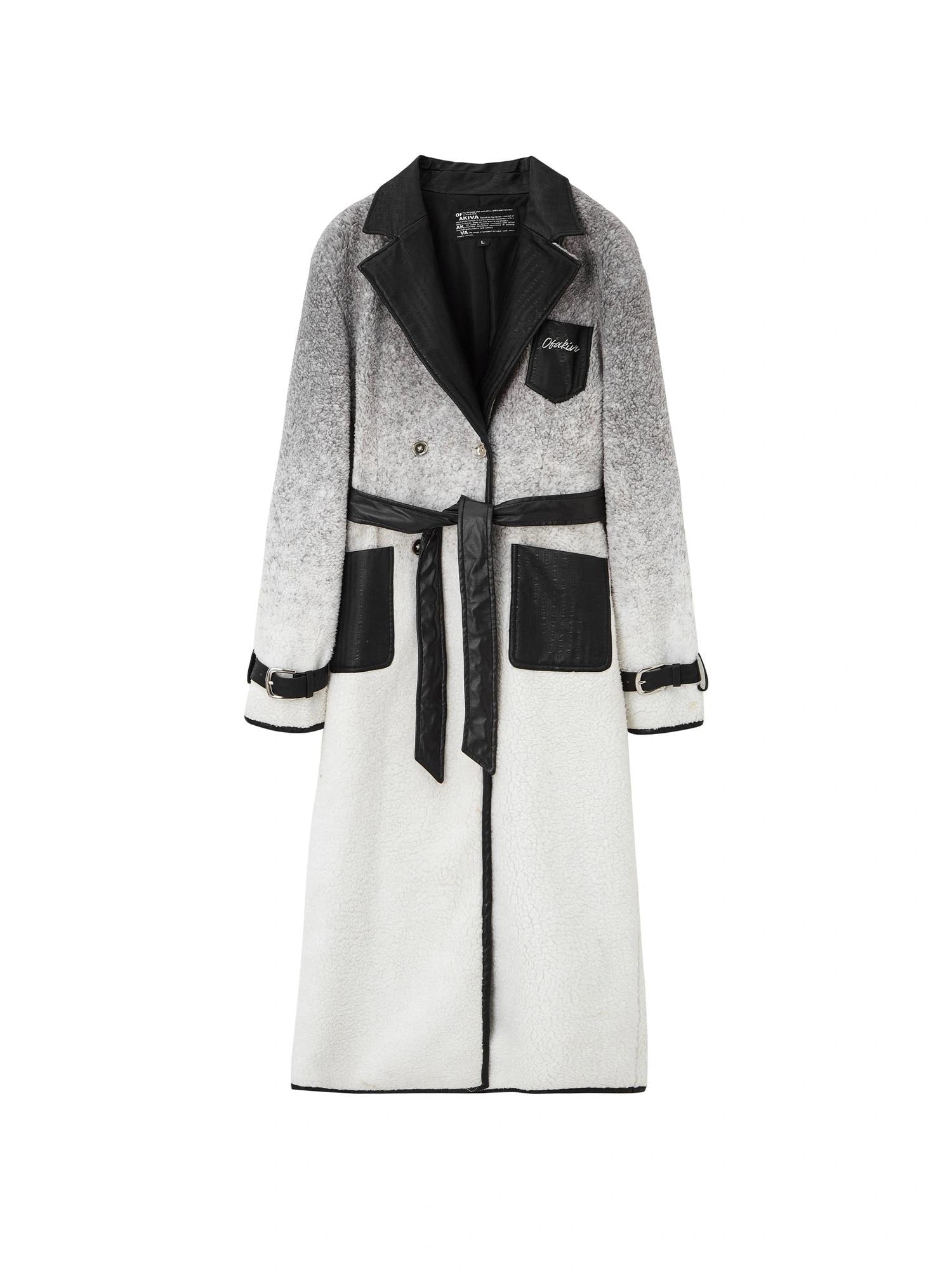 OfAkiva Gradient Quilted Wool Coat