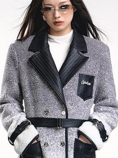 OfAkiva Gradient Quilted Wool Coat