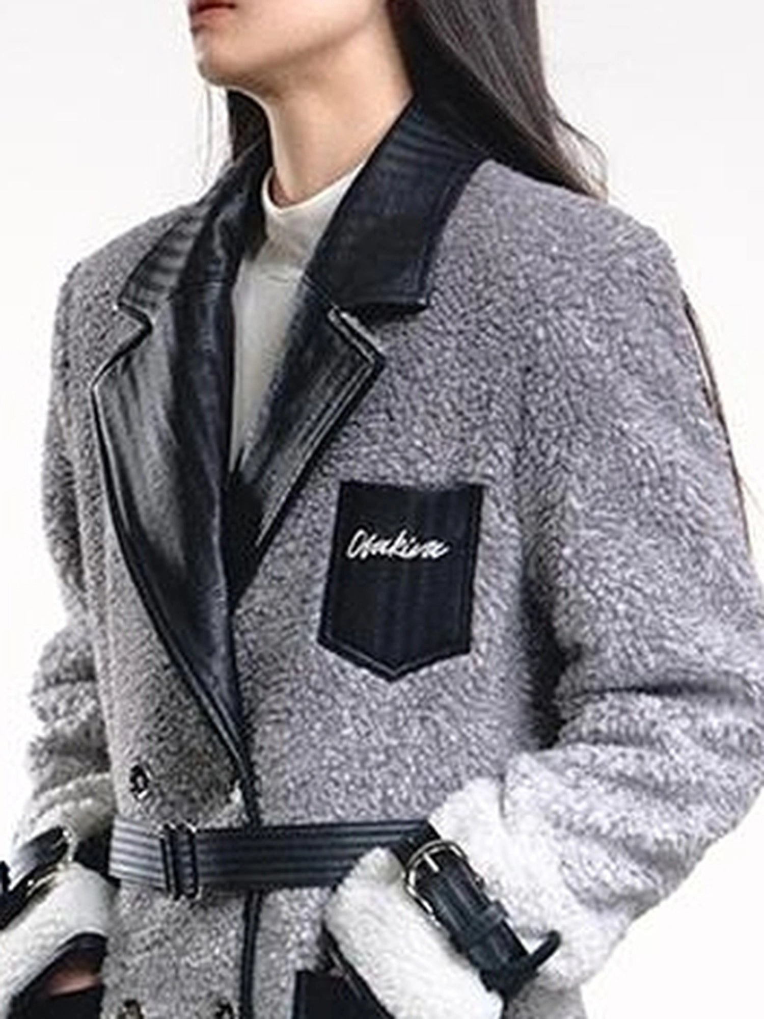 OfAkiva Gradient Quilted Wool Coat