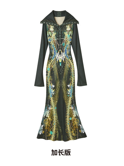 OfAkiva_High_Waist_Printed_Long_Sleeve_High_Neck_Mermaid_Hem_Women_Maxi_Dresses_MISSTT
