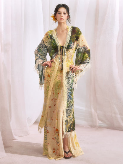 OfAkiva_Ink_Rainforest_Floral_Cuff_Print_V-neck_Aline_Contrast_Women&