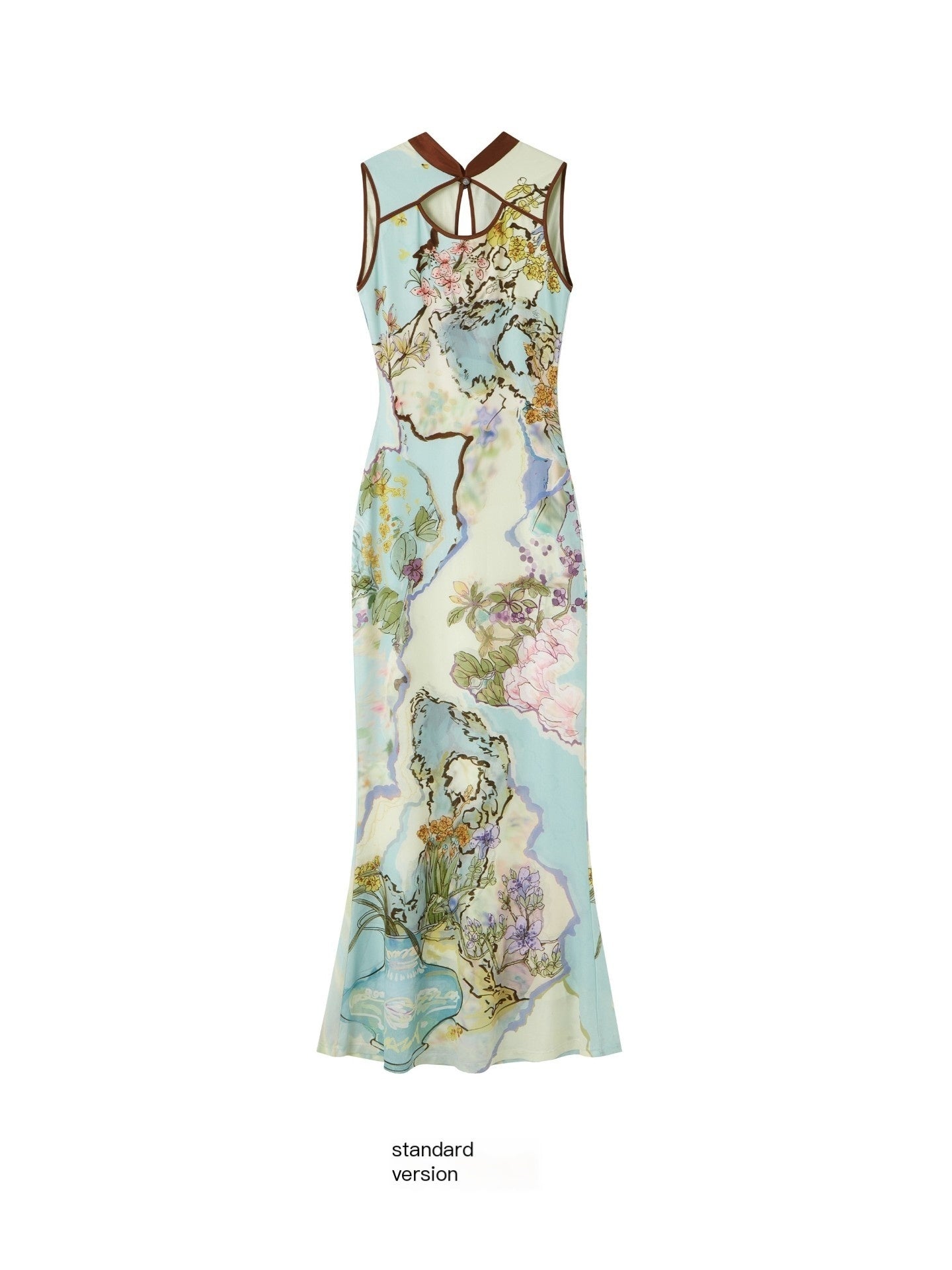 OfAkiva_Ink_Wash_Print_New_Chinese_High_Waist_Cheongsam_Collar_Women&