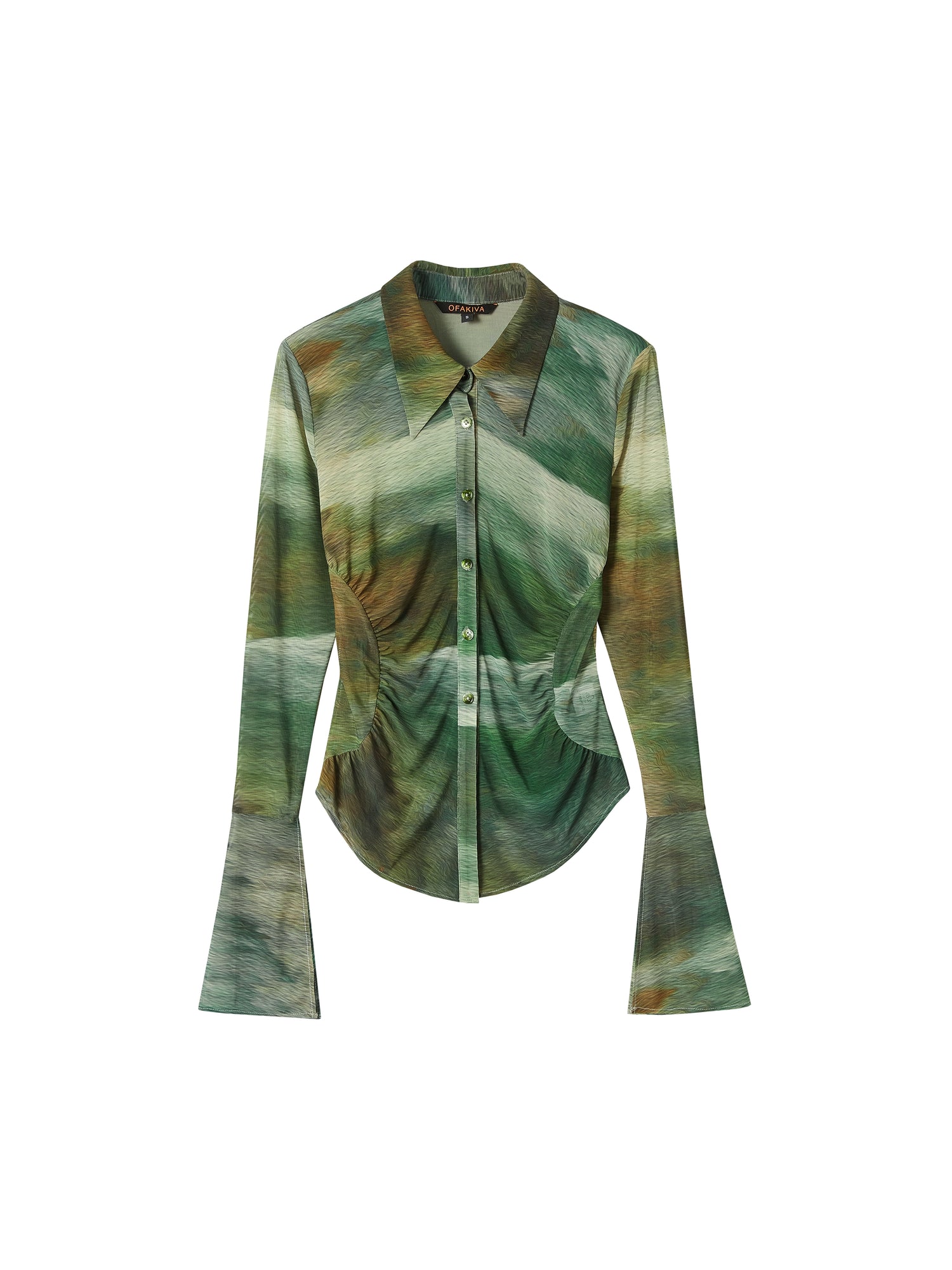 OfAkiva_Jungle_Print_Green_Ice_Cool_V-neck_T-shirt_Long_Sleeve_MISSTT