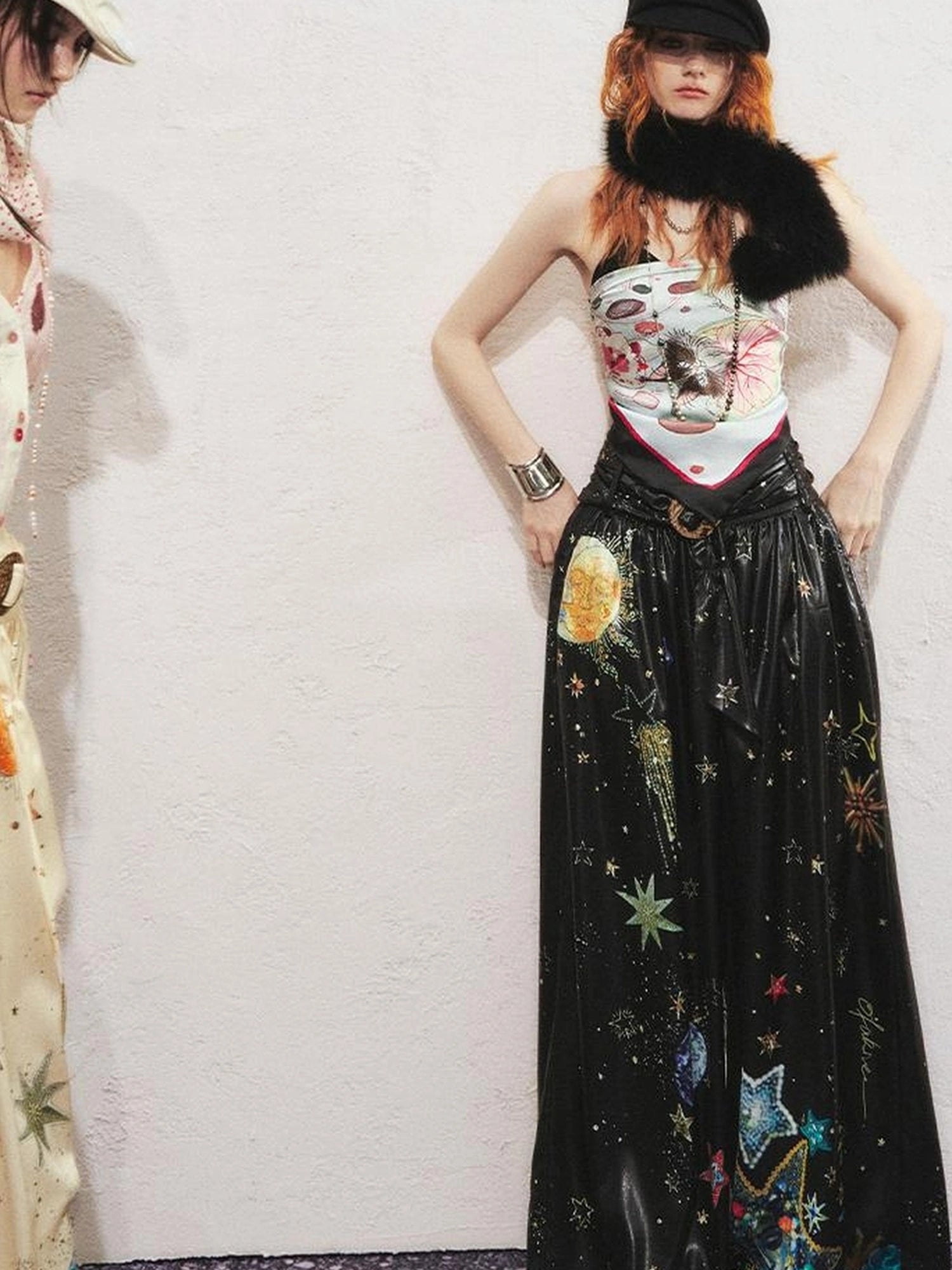 OfAkiva Kaleidoscope Starry Night Relaxed Pleated Trousers