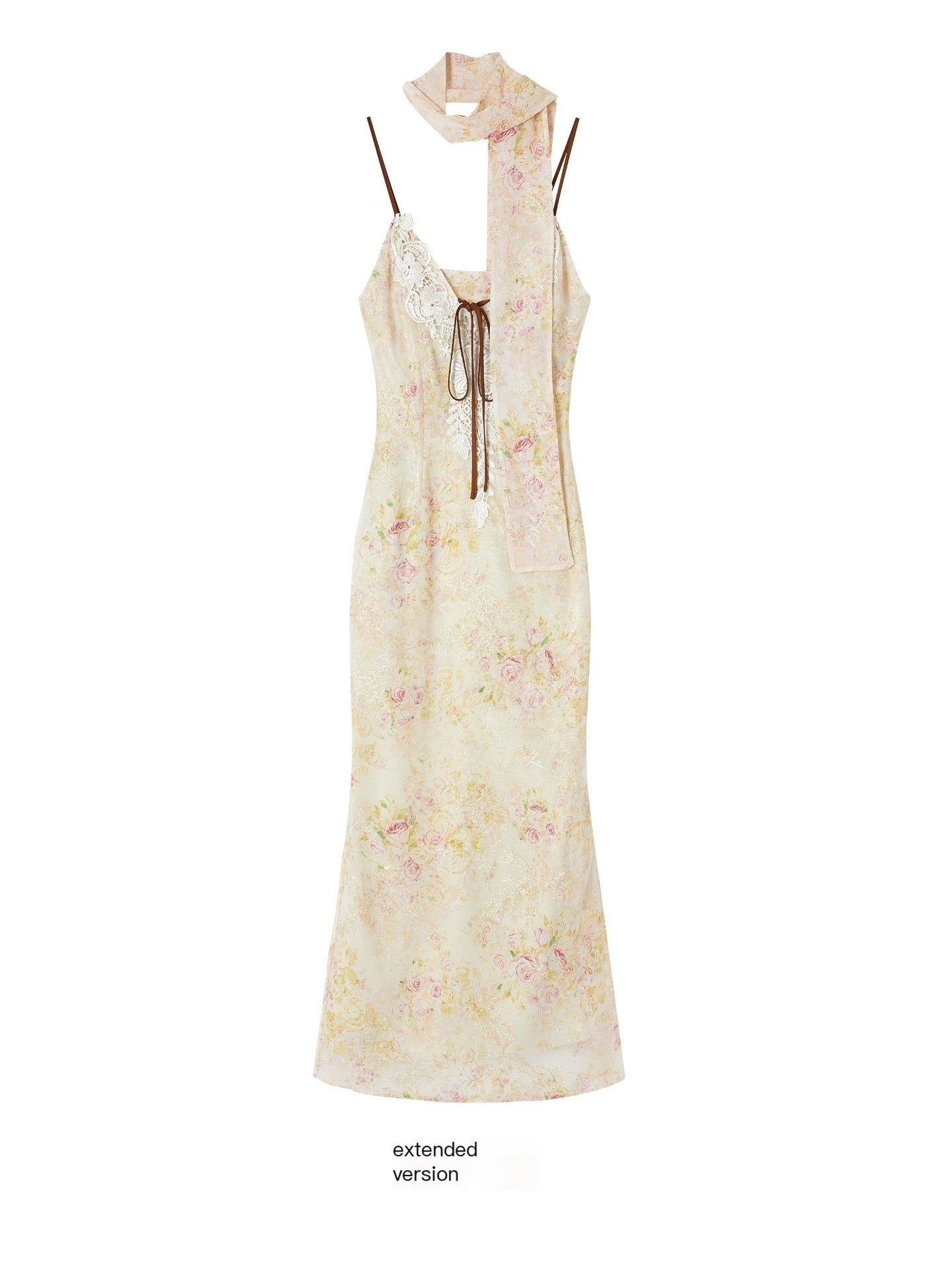 OfAkiva_Lace_Spliced_Floral_V-neck_Cinched_Waist_Women&