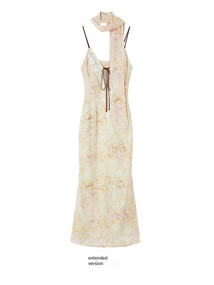 OfAkiva_Lace_Spliced_Floral_V-neck_Cinched_Waist_Women&