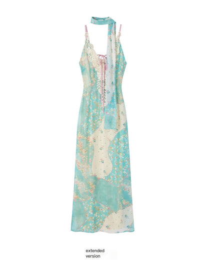 OfAkiva_Lace_Spliced_Floral_V-neck_Cinched_Waist_Women&