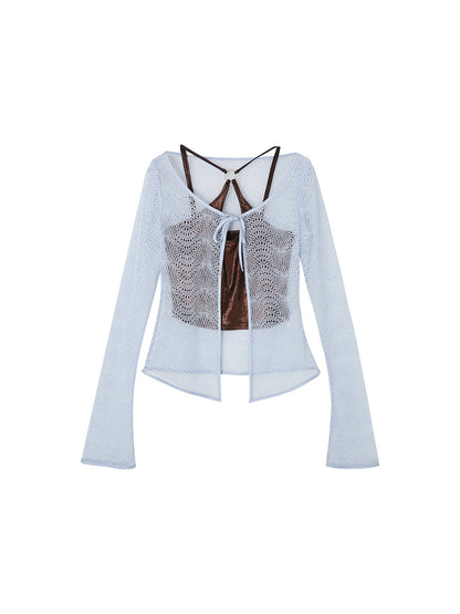 OfAkiva_Lace_Trimmed_Metallic_Knit_Two_Piece_Tie_Front_Set_MISSTT