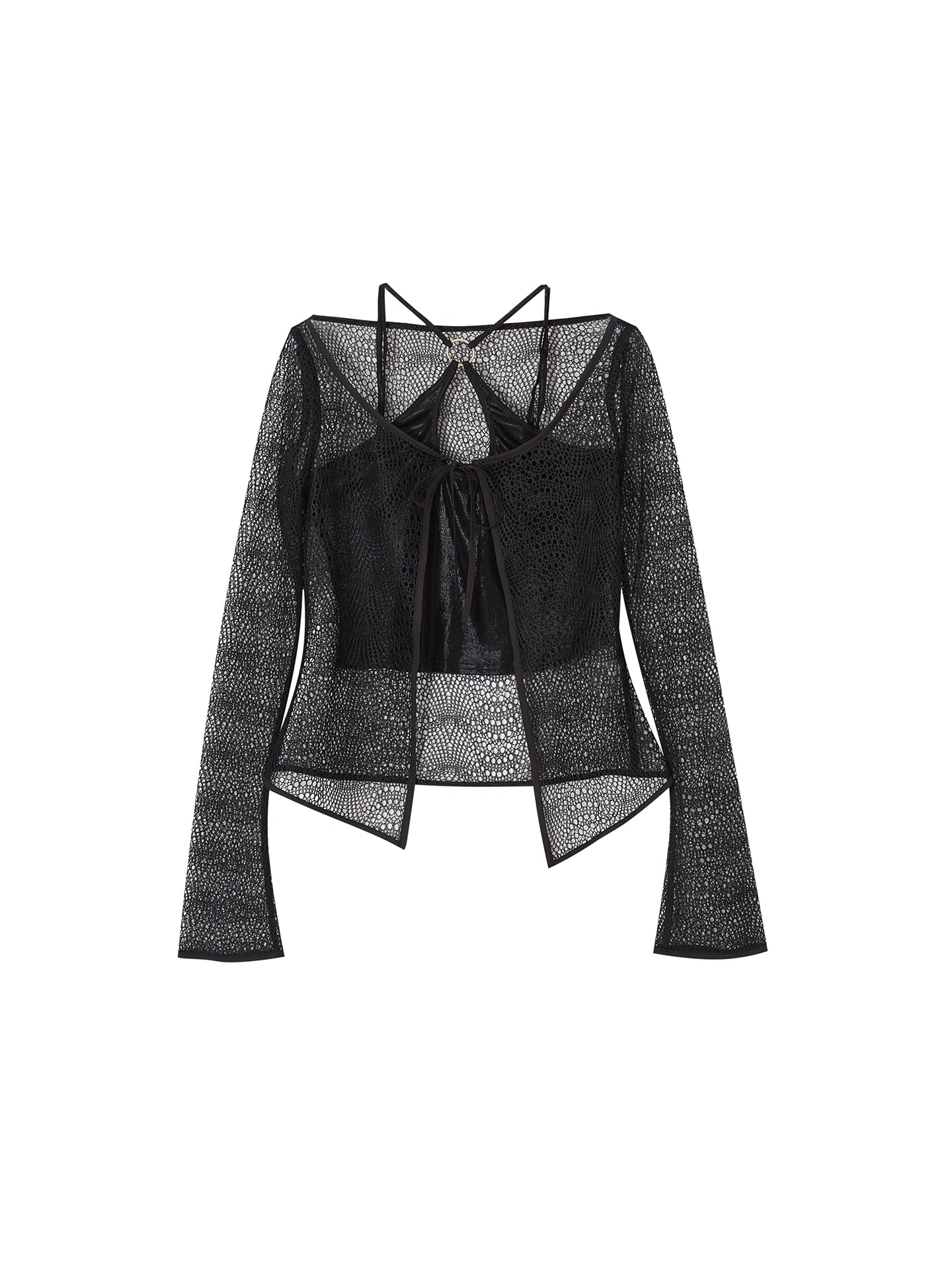 OfAkiva_Lace_Trimmed_Metallic_Knit_Two_Piece_Tie_Front_Set_MISSTT