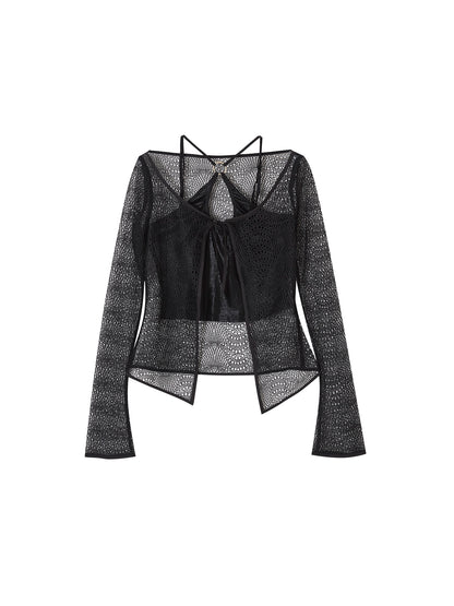 OfAkiva_Lace_Trimmed_Metallic_Knit_Two_Piece_Tie_Front_Set_MISSTT