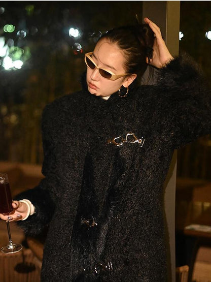 OfAkiva Longline Single Breasted Suit Collar Women&