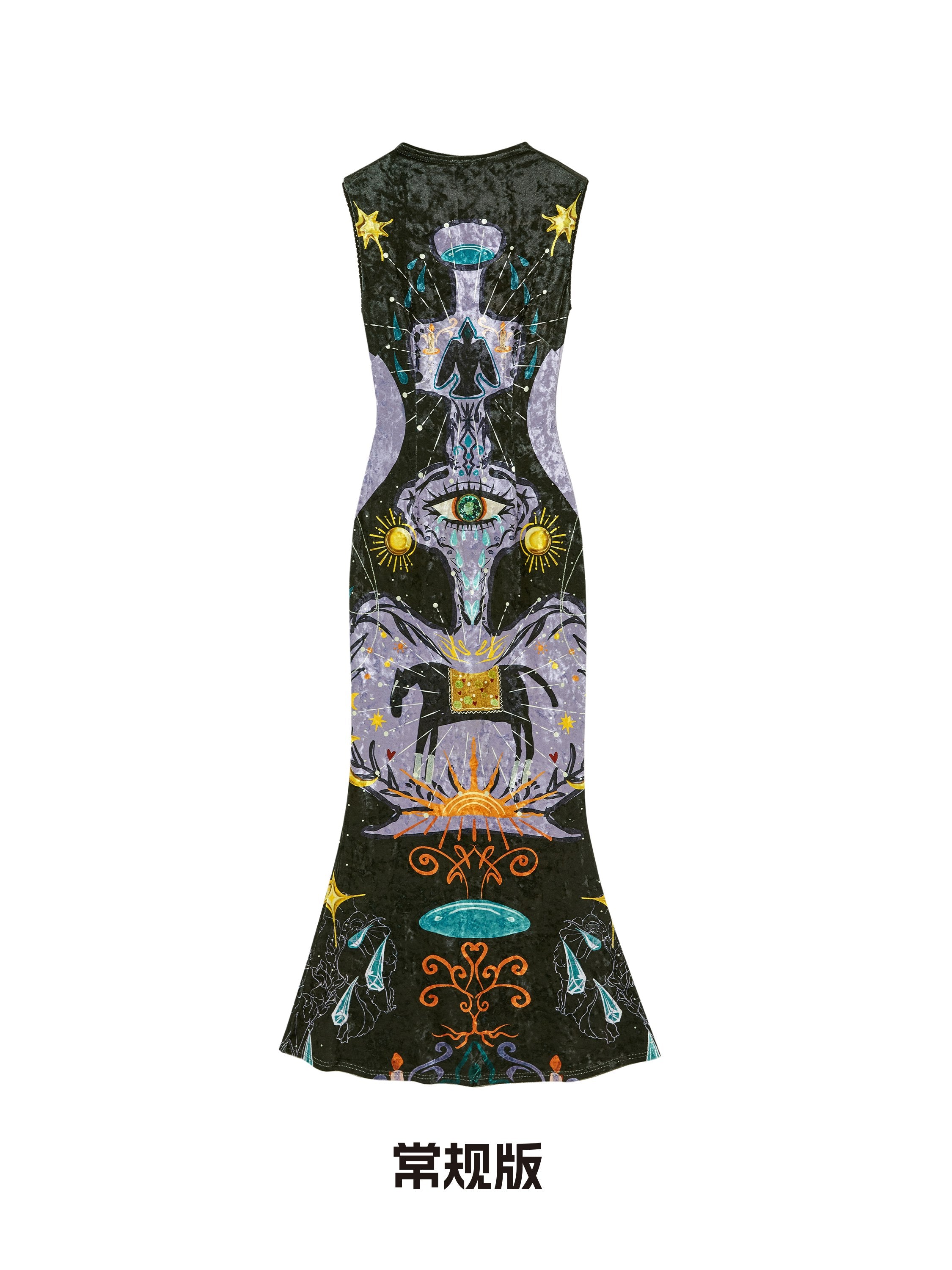 OfAkiva_Minimalist_Mystic_Tarot_Print_High_Waist_A_Line_Sleeveless_Women_Maxi_Dresses_MISSTT