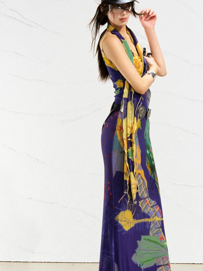 OfAkiva Mondrian Colorblock Hand Painted Print Women&