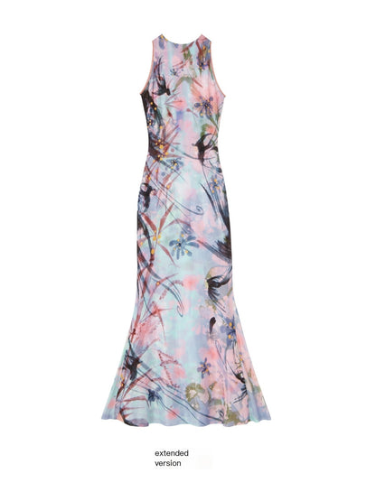 OfAkiva_New_Chinese_Style_Print_Half_High_Neck_Slim_Fit_Mermaid_Women&
